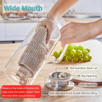 1.6 Liter 54 oz Glass Pitcher with Lid and Spout, Bivvclaz Glass Carafe Water Pitcher for Hot/Cold Water, Iced Tea, Drinks, Coffee, Juice and Homemade Beverage