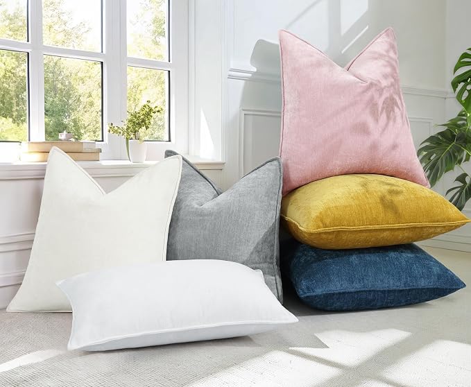 decorUhome Summer Couch Euro Sham Throw Pillow Covers 24x24 Set of 2, - Image 6