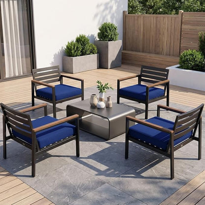 4Pcs Patio Cushion Covers Stretch Outdoor Furniture Protector Slipcovers | - Image 6