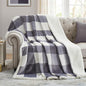 PU MEI Sherpa Blanket Fleece Throw Blanket Twin Plaid Thick Bed Blanket by HOME