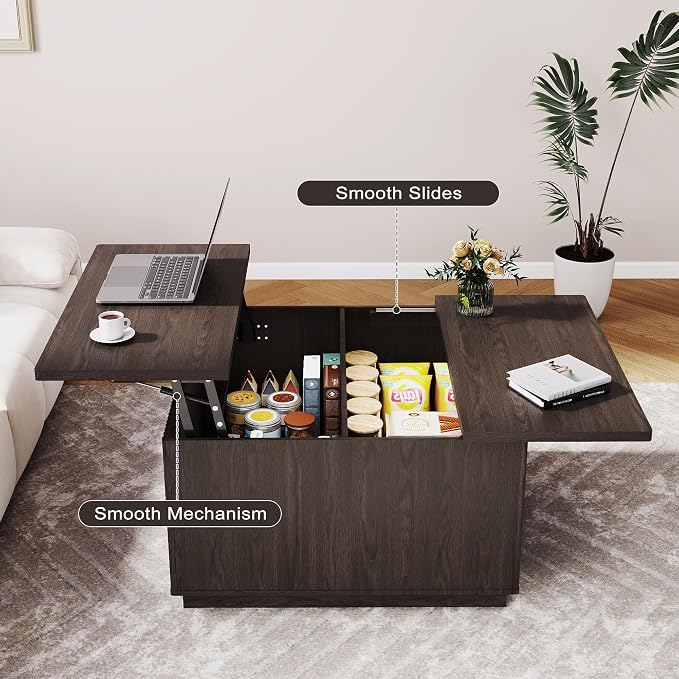 4-Piece Fluted Living Room Set Includes 31.5" Fluted Lift Top Coffee Table - Image 7