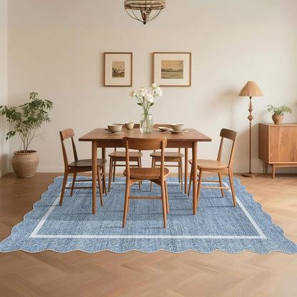 GarveeHome Scalloped Washable Rug 9x12 Area Rug - Image 3