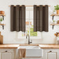 YoungsTex Brown Linen Curtains 36 Inch Length by YoungsTex