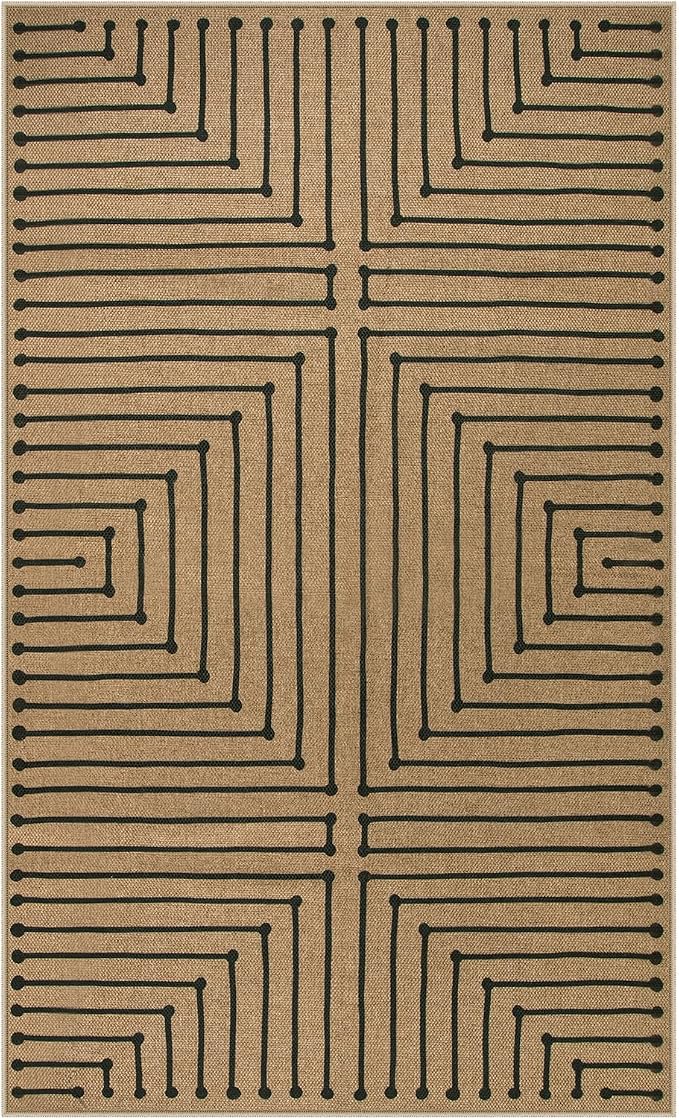 Lahome Geometric 2x8 Runner Rug, Neutral Non Slip Kitchen Entryway Runner | - Image 8