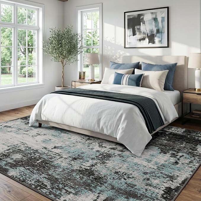 RELEANY Washable 8'x10' Abstract Area Rug - Image 2