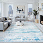 5x7 Washable Area Rug for Living Room Bedroom: Non-Slip Modern Light Blue | by Oriannal