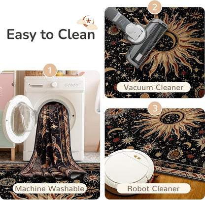 Vacuum-Friendly, 10x12 Washable Area Rug - Image 4
