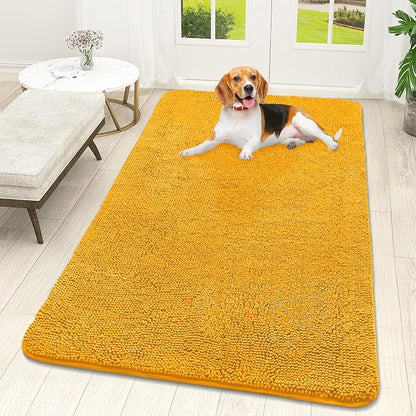 OLANLY Dog Door Mat for Muddy Paws 59x32, Super Absorbent Chenille Mud Mat | by OLANLY