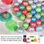NiHome Edible Food-Grade Glimmer Powder Glitter Luster Dust Metallic Food Decorating Sprinkle Glimmery Dust for Drink Wine Beverage Cake Candy Dessert Bakery Restaurant Vegan (0.18oz/5g, Red)
