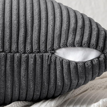 MIULEE Grey Decorative Lumbar Throw Pillow Covers 12x20 Inch - Image 3