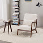 Beige Midcentury Modern Accent Chair by HRVEOCEI