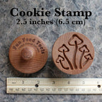 Wood Cookie Stamp, 2.5 Inch (Mushrooms CS-066)