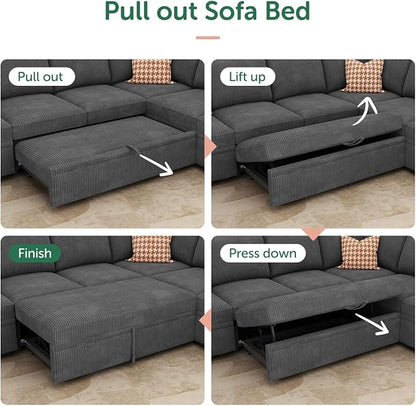 HONBAY Modular Sectional Sleeper Sofa - Image 6
