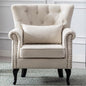 Mid Century Modern Accent Chair Upholstered Armchair Comfy Linen Fabric Single by Janoray