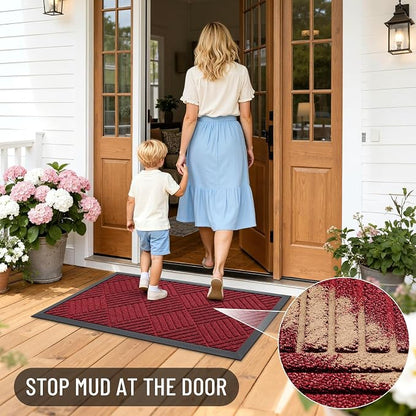 OLANLY Front Door Mat Outside Entrance 33x21, Waterproof Heavy-Duty Doormat | - Image 7