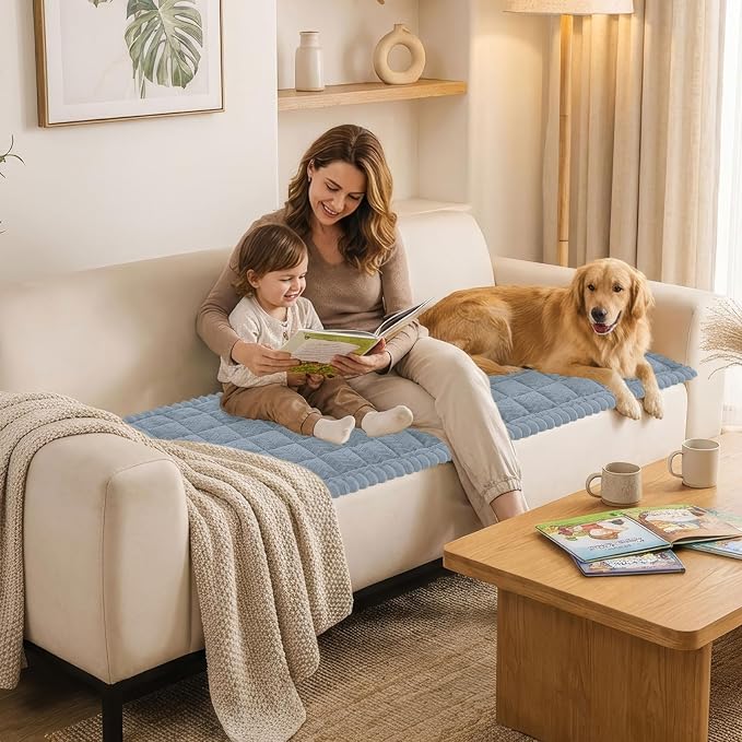 Smiry Couch Cover for Dogs, Non Slip Fuzzy Pet Sofa Covers Washable | Sofa - Image 7
