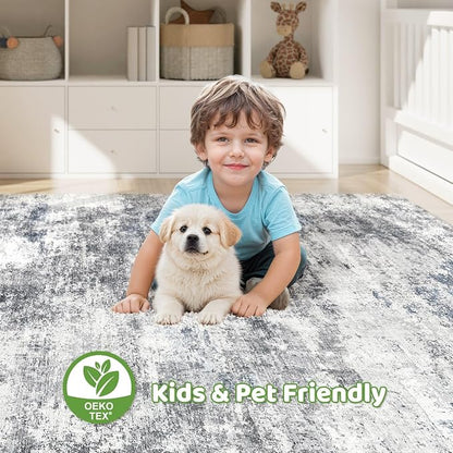 LOONGRUG 10x14 Area Rugs Washable Large Neutral Modern Living Room Rug | - Image 7