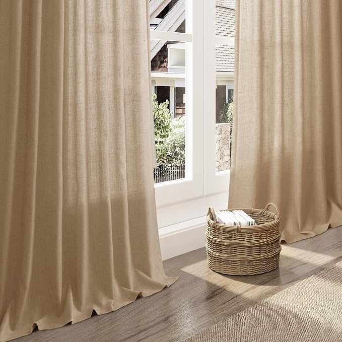 Sand Beige Curtains 90 Inches Long - Image 5