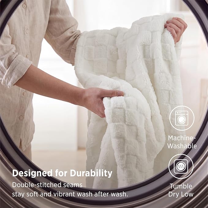 Bedsure GentleSoft White Throw Blanket - Image 6
