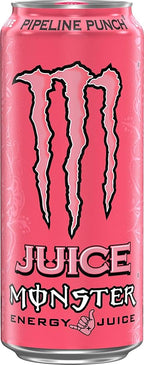 Monster Energy Juice Pipeline Punch, Energy + Juice, Energy Drink, 16 Ounce (Pack of 15)