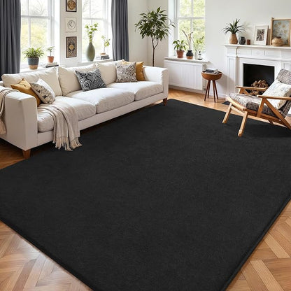 6x9 Area Rugs for Living Room Non Slip Dorm Bedroom Rug, Dark Grey | Modern by AROGANAREARUG