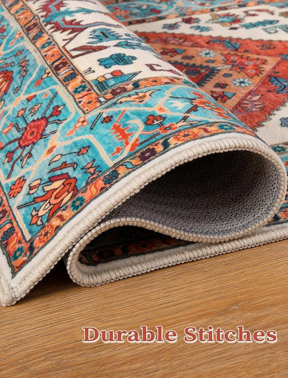 SERISSA 2x5 Washable Non Slip Boho Runner Rug - Image 8
