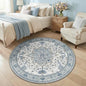 RELEANY Washable Area Rug, Round 4ft, Water Repellent, Pet Friendly, Vintage by RELEANY