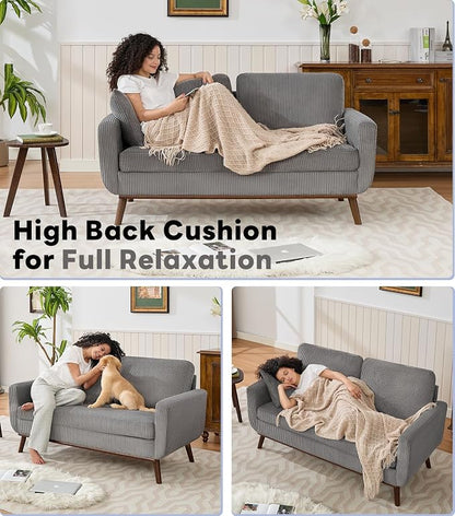Kingfun 65" Corduroy Love Seat - Image 5