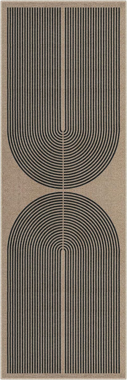 Lahome Modern Rainbow Easy Jute Outdoor Runner Rug, 2x6 Runners - Image 7