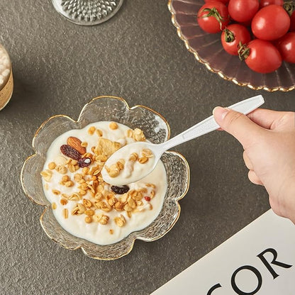 White Plastic Forks Spoons Knives Heavyweight Utensils Disposable Silverware Heavy Duty Cutlery Set [300 Combo Box]