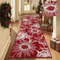Findosom Christmas Runner Rug 2x8, Non Slip High-Low Textured Floral Washable by Findosom