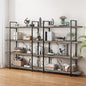OtterOasis Bookshelf Set of 2, Heavy Duty 4-Tier Industrial Bookcase, 120lbs by OtterOasis