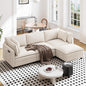 Vesgantti 109" L Shaped Cloud Sectional Couch, Comfy Corduroy Upholstered by Vesgantti