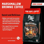 Fire Department Coffee - Gives Back to Firefighters - Marshmallow Brownie Ground Coffee - Roasted in the USA - Ground - Medium Roast - Veteran Owned 12 oz