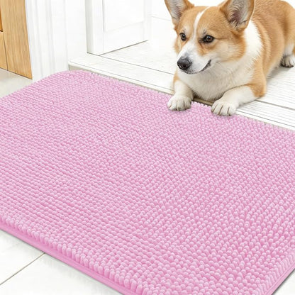 OLANLY Dog Door Mat for Muddy Paws 24x16, Super Absorbent Chenille Mud Mat | by OLANLY