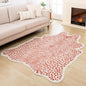 Huichenxing2021FURSTORE Faux Fur Leopard Cheetah Print Rug Pink 5.3x6.7ft | by Huichenxing2021FURSTORE
