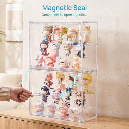 Vtopmart 2 Pack Acrylic Display Case, Stackable Figure Display Case - Image 4