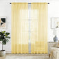 SpaceDresser Check Sheer Curtains 96 Inches Long by SpaceDresser