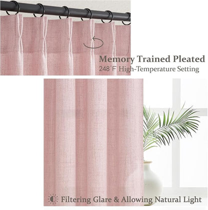 Pretty Light Pink Semi Sheer Curtains 96 Inches Long - Image 5