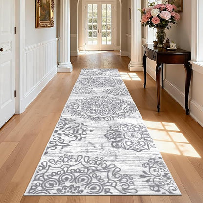 HEBE Hallway Runner Rug 3'x14', Washable Non Slip Kitchen Rug Runner | Soft - Image 7