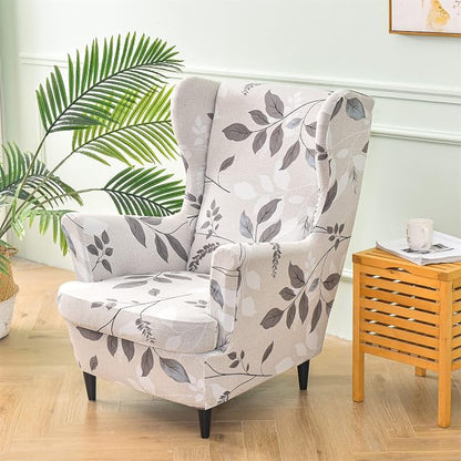 KRFOONN Wingback Chair Covers Slipcovers 2 Piece Stretch Wing Chair Covers - Image 2
