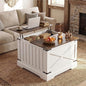 Giantex Farmhouse Lift Top Coffee Table, 31.5" Square Wood Center Table by Giantex