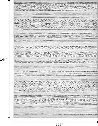 cotiled Boho 10x12 Area Rug for Living Room: Large Moroccan Washable Rug | - Image 2
