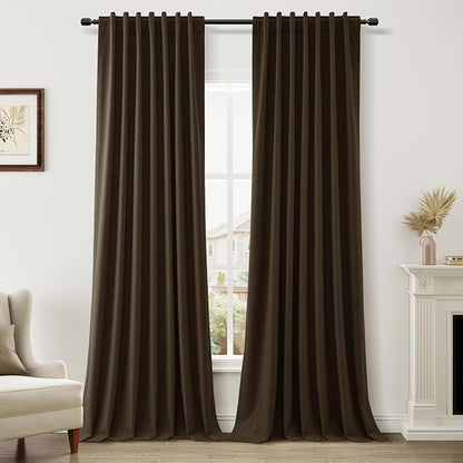 100% Blackout Curtains 120 Inch Length 2 Panels Set by Guken