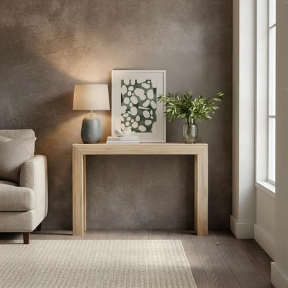 Plank+Beam Modern Solid Wood Console Table, 46 Inch, Sofa Table, Narrow - Image 3