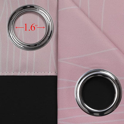 Sage Green and Pink Ombre Blackout Curtains - Image 7