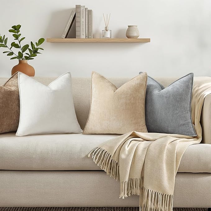 decorUhome Summer Couch Euro Sham Throw Pillow Covers 26x26 Set of 2, - Image 3