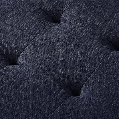 24KF Large Rectangular Upholstered Tufted Linen Fabric Ottoman Bench, Padded - Image 8