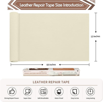 KING MOUNTAIN Leather Repair Patch, 12 x 60 Inches self Adhesive Leather Repair - Image 4