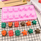 Christmas Silicone Chocolate Molds 5PCS Christmas Trees Snowflake Socks Bells Gingerbread Man Santa Shape Baking Molds for Chocolate Jelly Soap Fondant Candy Candles Pastry Gummies Cake Decorating